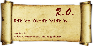 Rácz Oktávián névjegykártya